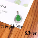 Classic Silver 925 Pendant with English Letters A-Z