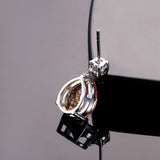 Silver Citrine Water Drop Earrings for Women - Anniverary Gift