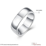 Silver 925 Rings Square Round Finger Rings For Women Men Gift