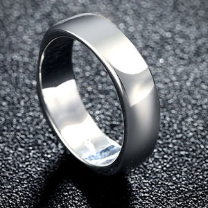 Silver 925 Square Round Finger Rings For Women Men