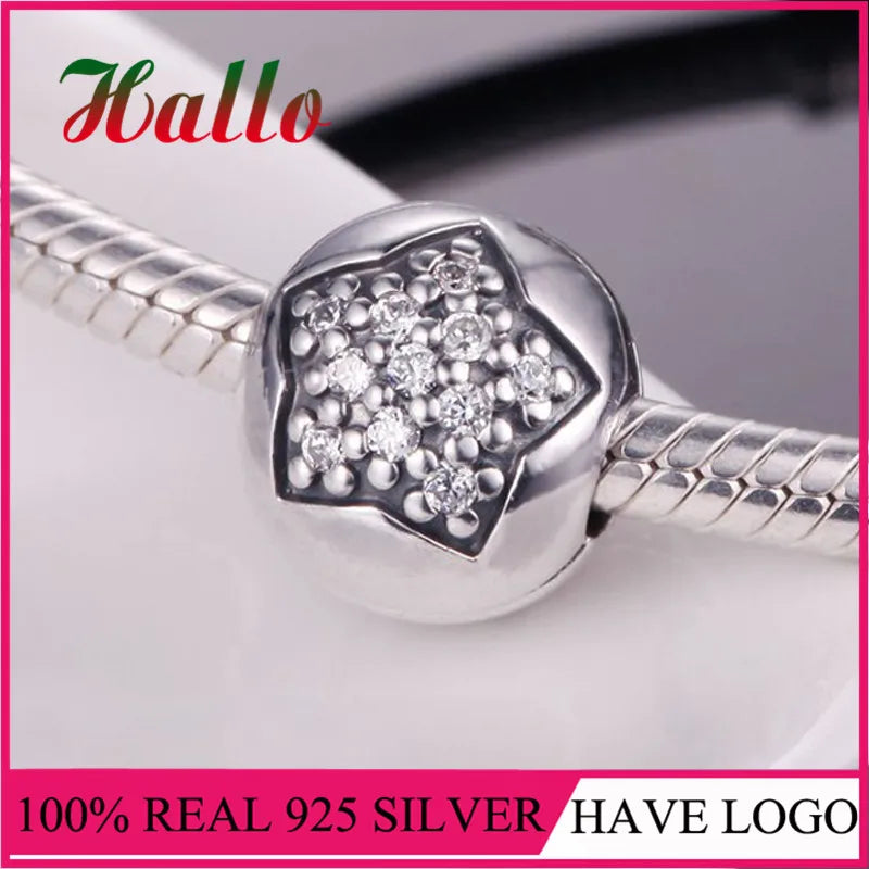 Silver 925 Star Clip Beads for Women Bracelet Bangle