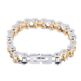 Silver Stainless Steel Motorcycle Chain Men Bracelet