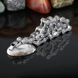 Silver Stainless Steel Bike Chain Bracelet Men's Bangle