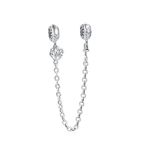 Silver Butterfly Chain Pendant Dangle charm for Bracelet