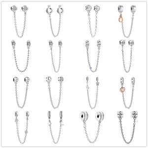 Silver Butterfly Chain Pendant Dangle charm for Bracelet