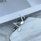 Musical Note Silver Cufflinks for Men