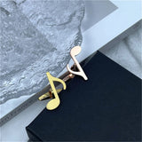Musical Note Silver Cufflinks for Men