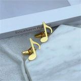 Musical Note Silver Cufflinks for Men