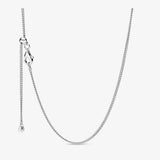 Silver Jewelry Necklace Women's Collar Chain Adjustable Size