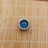 Silver Jewelry Dark Charm Gift with Zircon Beads