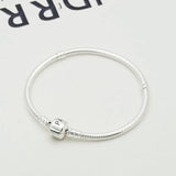 Silver Plated Heart Chain Bead Charm Bracelet