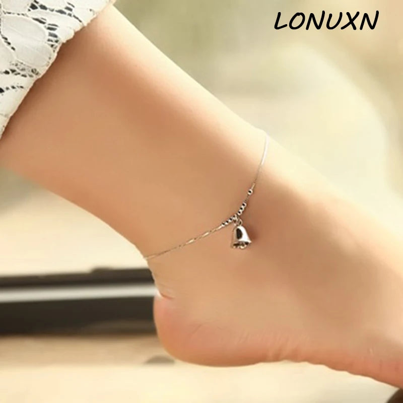 Sweet Vintage 925 Silver Anklets Jewelry Gift 20+4cm