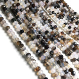 Small Faceted Agate Crystal Beads 4x6mm