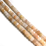 Small Faceted Agate Crystal Beads 4x6mm
