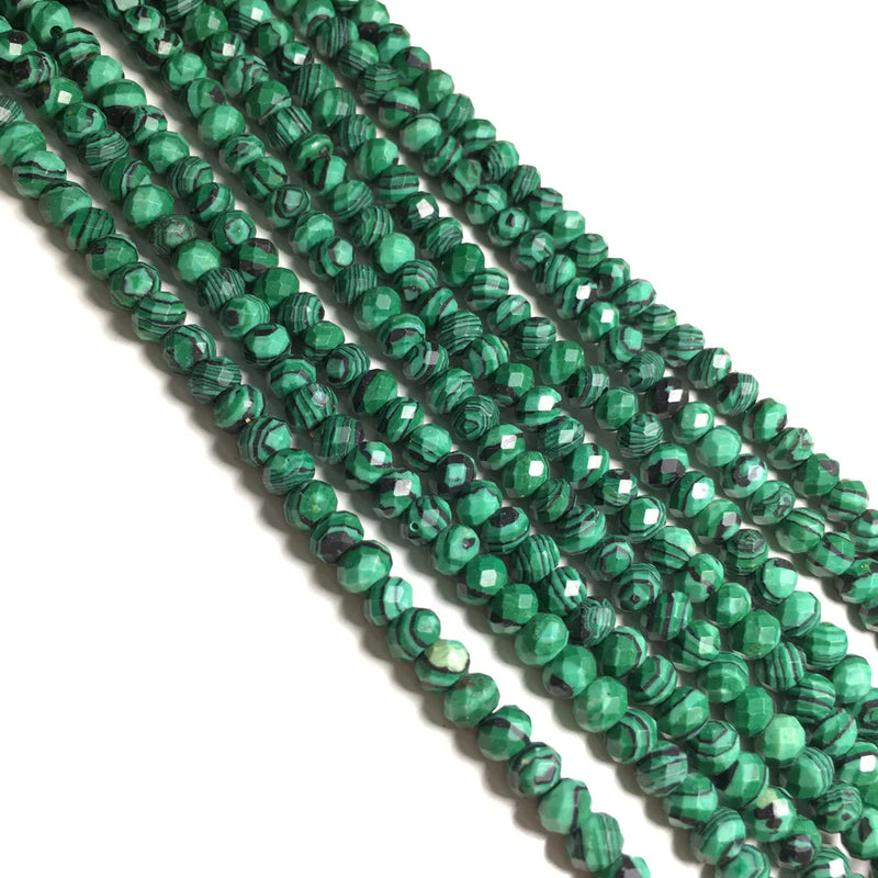 Small Faceted Agate Crystal Beads 4x6mm