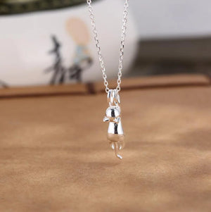 925 Silver Cat Long Tail Necklace S925 Jewelry SCN032