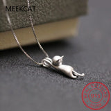 925 Silver Cat Long Tail Necklace S925 Jewelry SCN032