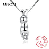 925 Silver Cat Long Tail Necklace S925 Jewelry SCN032