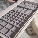 Flannel Jewelry Tray Case Stackable Storage Box