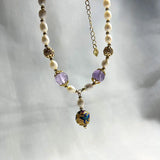 Vintage Natural Freshwater Pearl Necklace with High Sole, 18-Inch Length