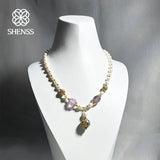 Vintage Natural Freshwater Pearl Necklace with High Sole, 18-Inch Length