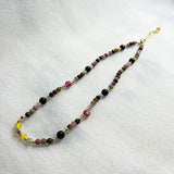 Vintage High Sole Tourmaline/Garnet/Agate Necklace