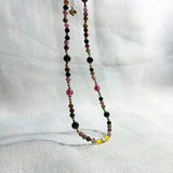 Vintage High Sole Tourmaline/Garnet/Agate Necklace