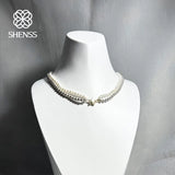 High Sole Star Double-Deck Shell Pearl Necklace 32/34/36/38/40