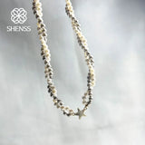 High Sole Star Double-Deck Shell Pearl Necklace 32/34/36/38/40