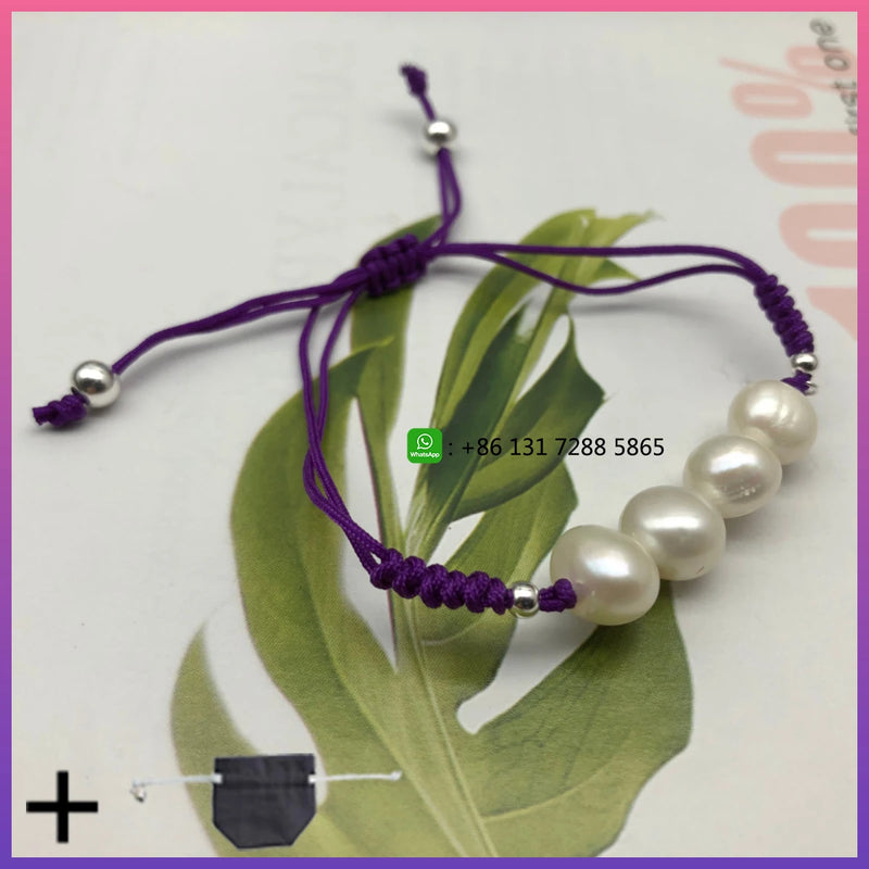 Spanish Bear Style 925 Sterling Silver Pearl Bracelet Multicolor Women Jewelry