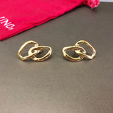 Spanish 925 Silver Double Irregular Charm Bead Stud Earrings