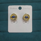 925 Silver Pin Stud Crystal Eye Earrings Gift