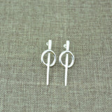 Spanish 925 Silver 14k Pin Stud Earrings Holiday Jewelry Gift