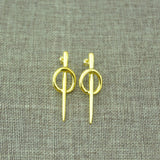 Spanish 925 Silver 14k Pin Stud Earrings Holiday Jewelry Gift