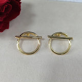 Spanish Style 925 Silver 14k Pin Stud Earrings