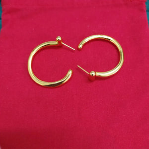 Spanish Electroplating 925 Silver and 14k Pin Stud Earrings