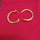 Spanish Electroplating 925 Silver and 14k Pin Stud Earrings