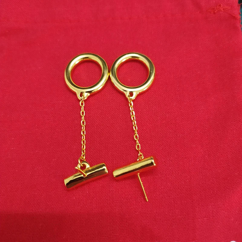 Spanish Electroplated 925 Silver 14k Pin Stud Earrings