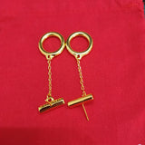 Spanish 925 Silver Circle Earrings 14k Pin Stud Holiday Jewelry