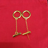 Spanish Electroplated 925 Silver 14k Pin Stud Earrings
