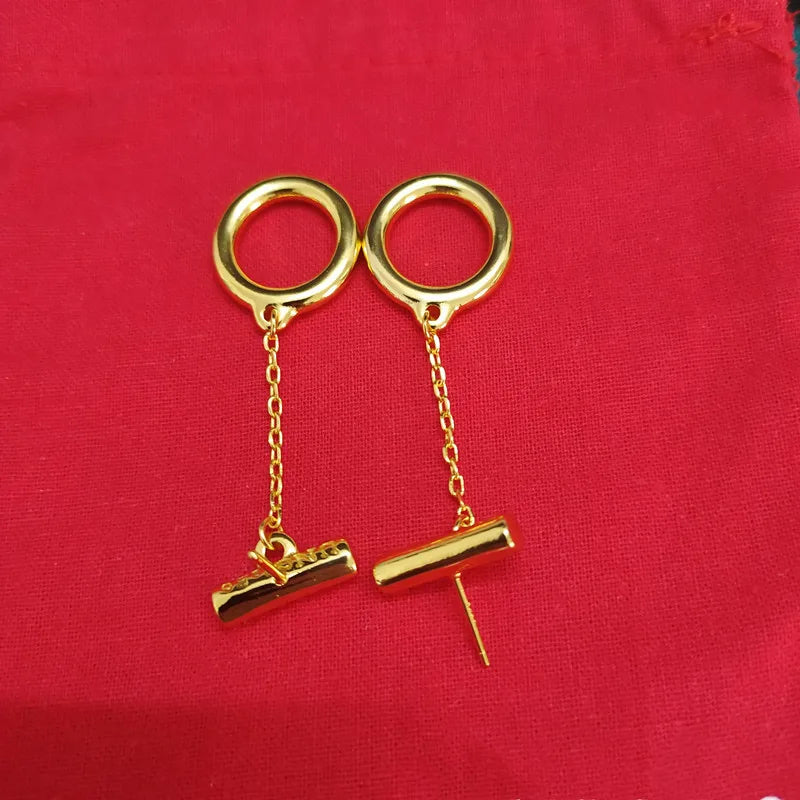 Spanish Electroplated 925 Silver Circle Earrings
