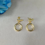 Spanish Electroplating 925 Silver 14k Ear Pin Stud Earrings