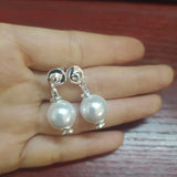 Spanish 925 Silver Pearl Earrings Gift