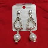 Spanish Electroplating 925 Silver Pearl Stud Earrings