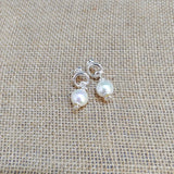 925 Silver Pearl Pin Stud Earrings Jewelry Gift