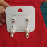 Spanish 925 Silver Pearl Pin Stud Earrings