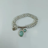 925 Silver Dual Crystal Zircon Bracelet Festive Jewelry Gift