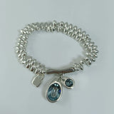 925 Silver Dual Crystal Zircon Bracelet Festive Jewelry Gift