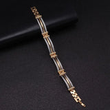 Stainless Steel Chain Link Charm Bracelet Soft Health Cuff