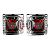 High Square Rhinestone Cuff Links Crystal French Shirt Buttons